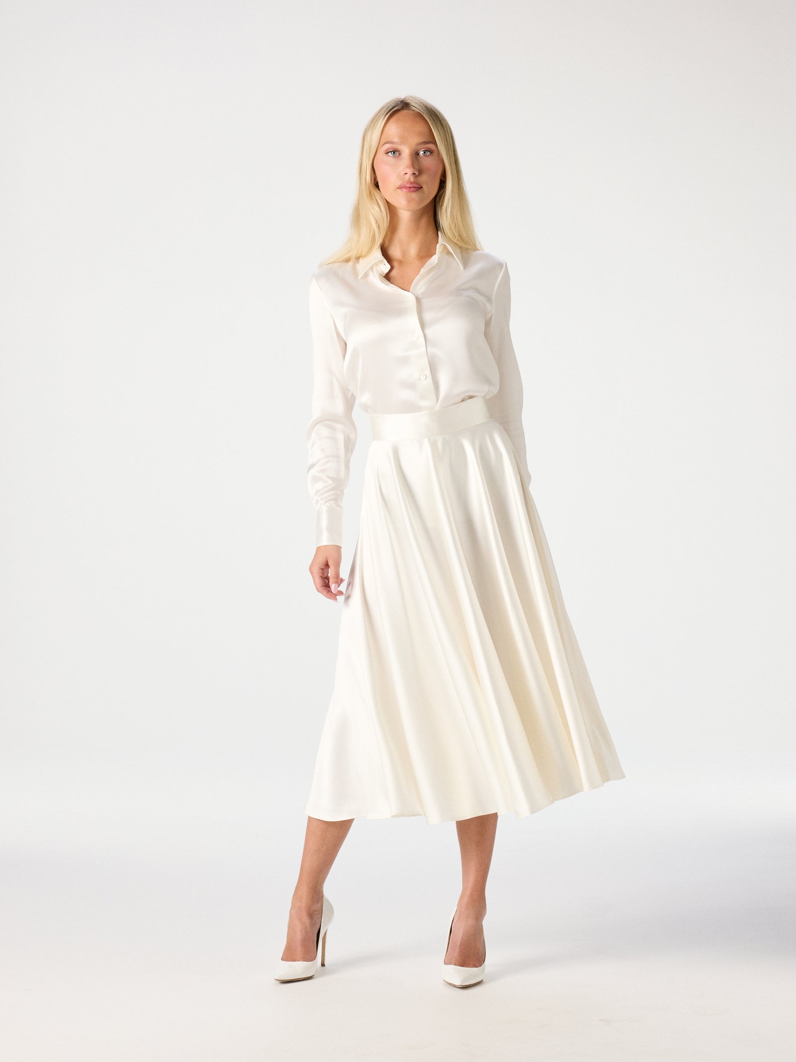 Midi Silk Skirt