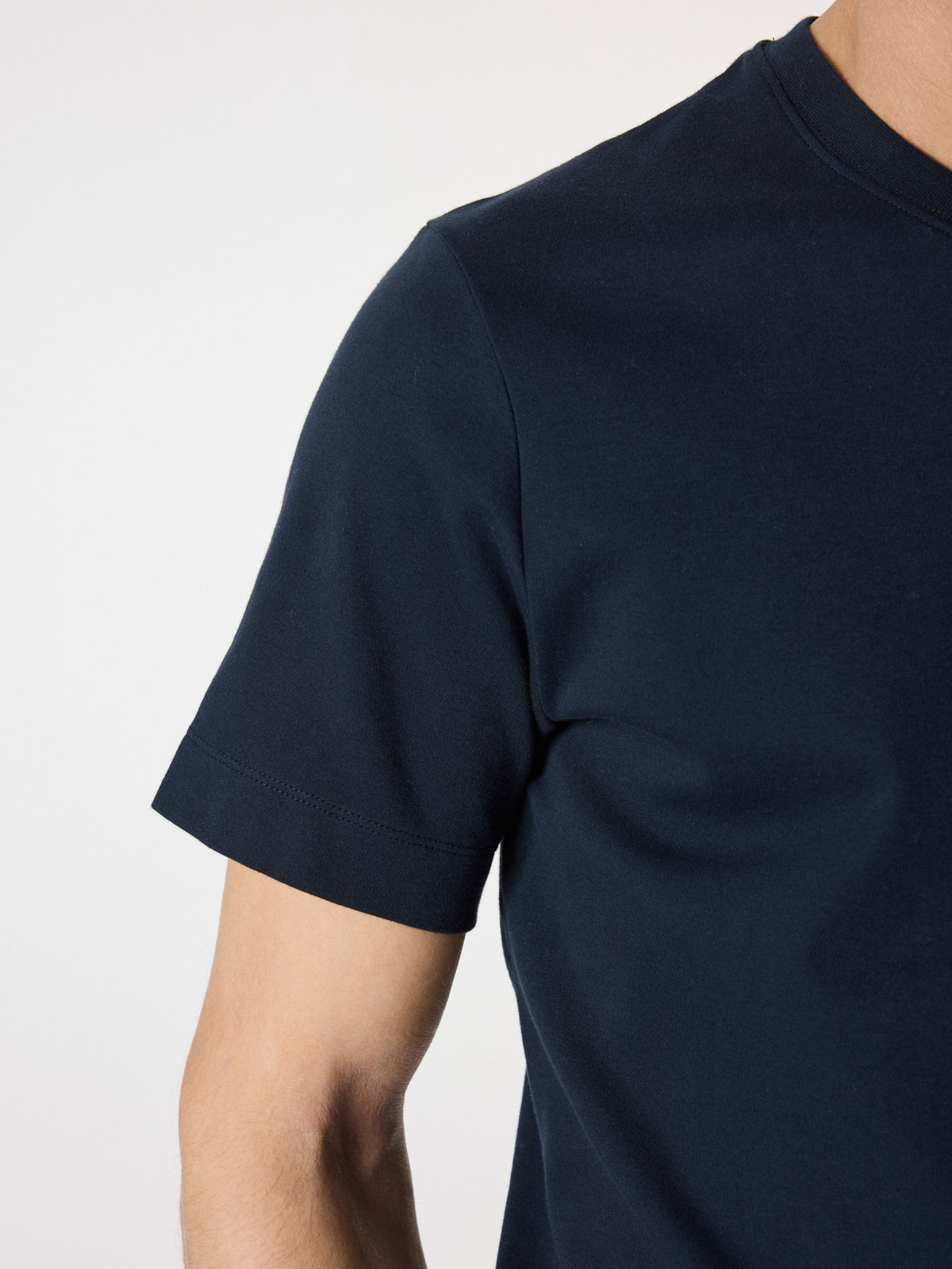 Premium Cotton T-Shirt in Navy Blue – Hartlino, image 3